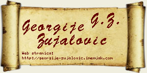 Georgije Zujalović vizit kartica